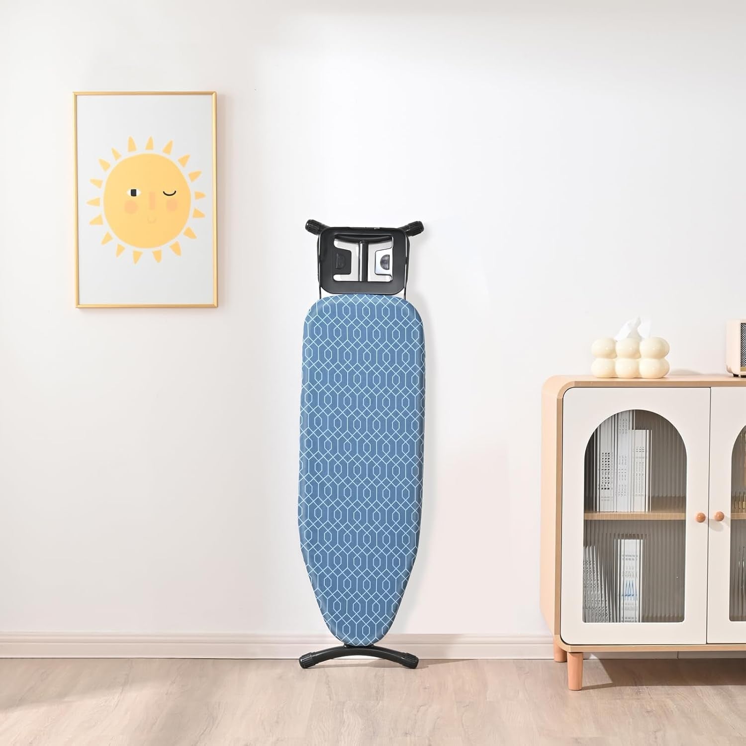 Foldable Ironing Board Adjustable Height Compact Lightweight Iron Rest