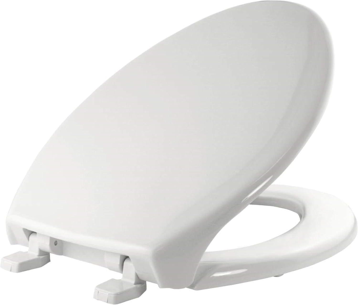 Commercial Elongated Toilet Seat White Closed Front Heavy Duty Stainless Steel