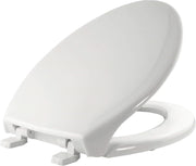 Commercial Elongated Toilet Seat White Closed Front Heavy Duty Stainless Steel