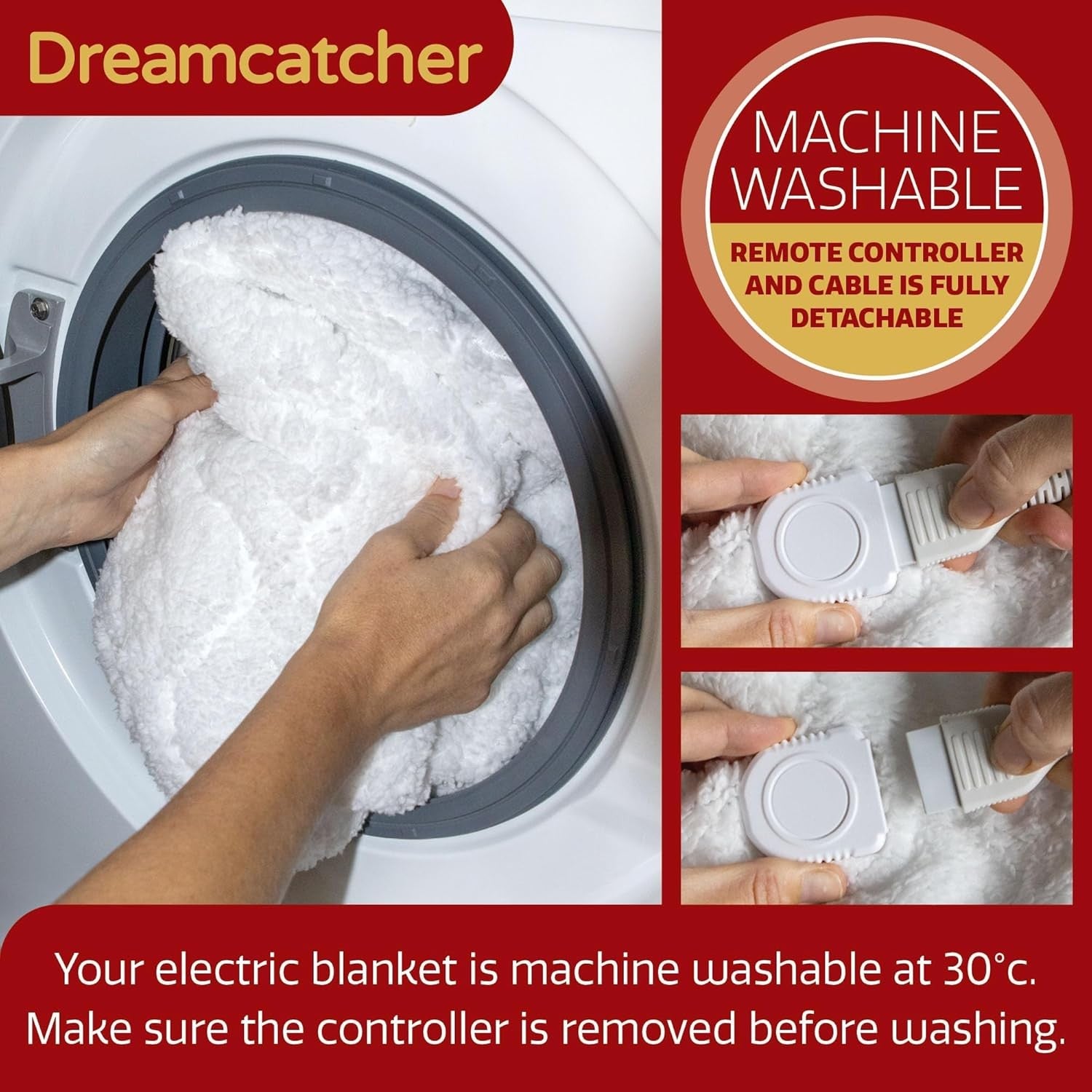 Double Electric Underblanket Fitted Mattress Cover Dual Control 3 Heat Washable