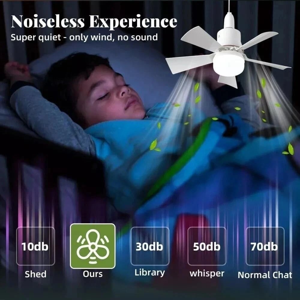 420mm Ceiling Fan with Light, 3 Speeds, 30W Dimmable LED, Remote, Timer