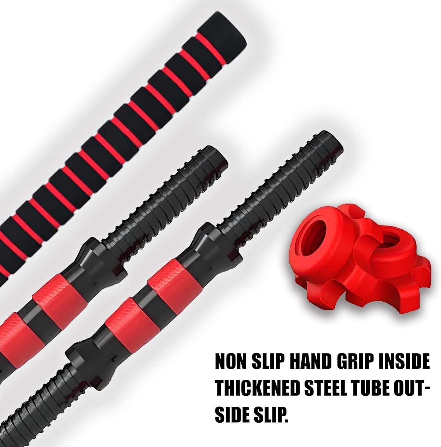 Adjustable Dumbbell Barbell Set 10–30kg Vinyl Weights Home Gym Training
