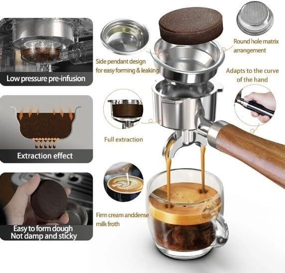 Commercial Espresso Coffee Machine 2.2L Pro Barista Maker with Burr Grinder