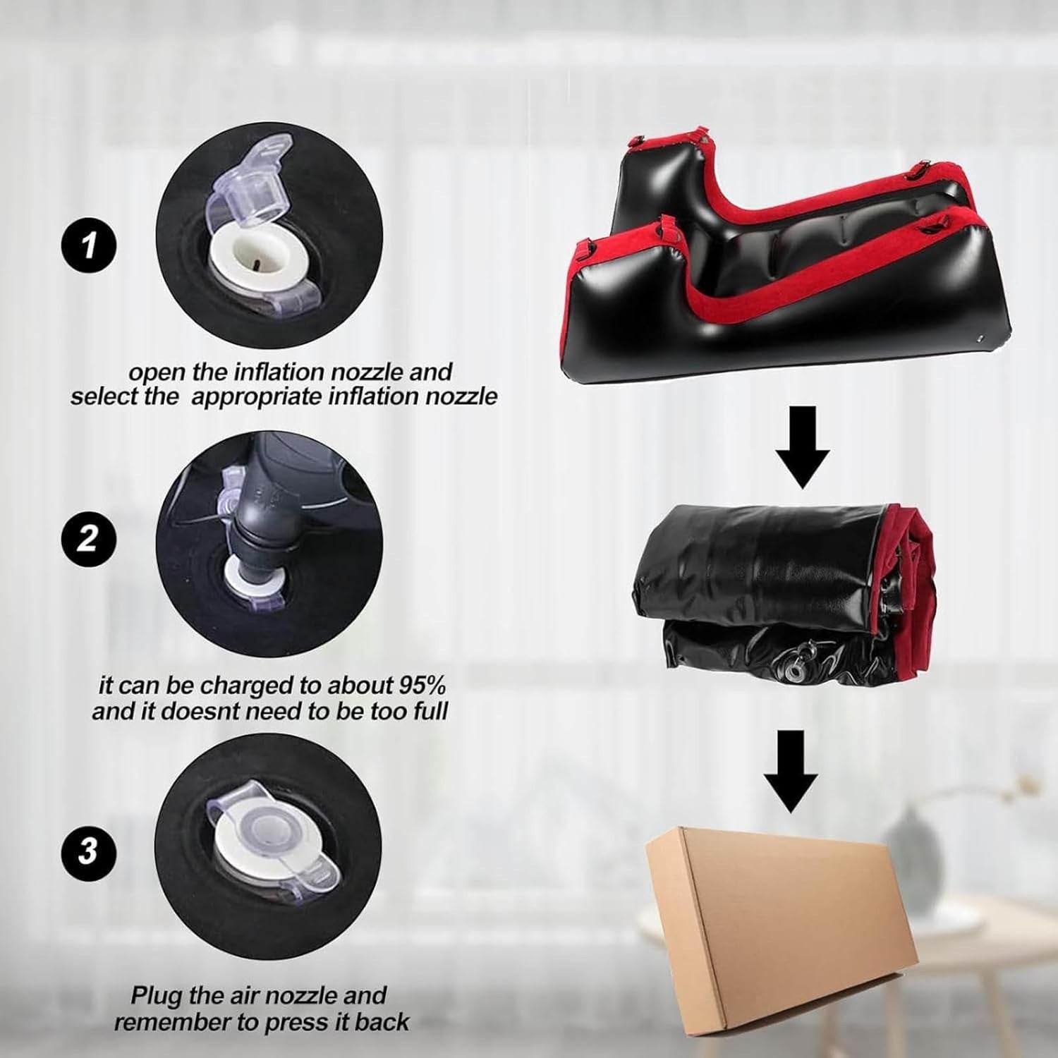 Electric Inflatable Air Bed Mattress Quick Inflate Camping Indoor/Outdoor