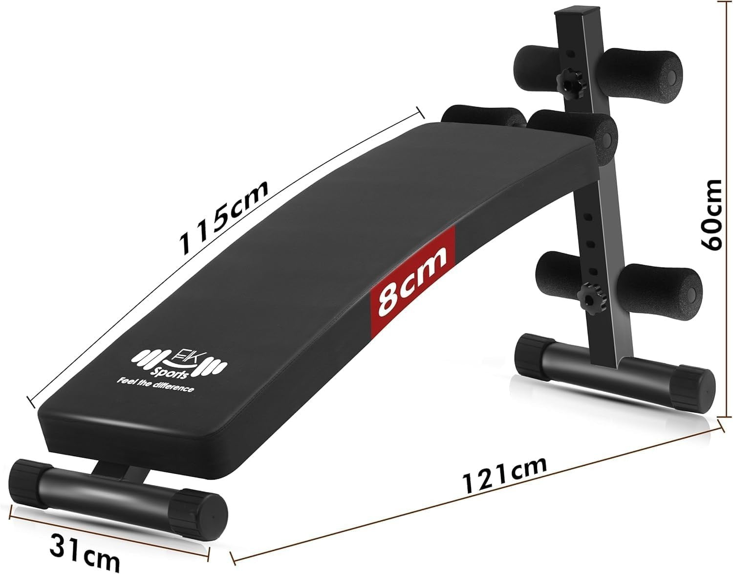 Foldable Adjustable Sit-Up Bench 150kg Compact Home Gym Trainer