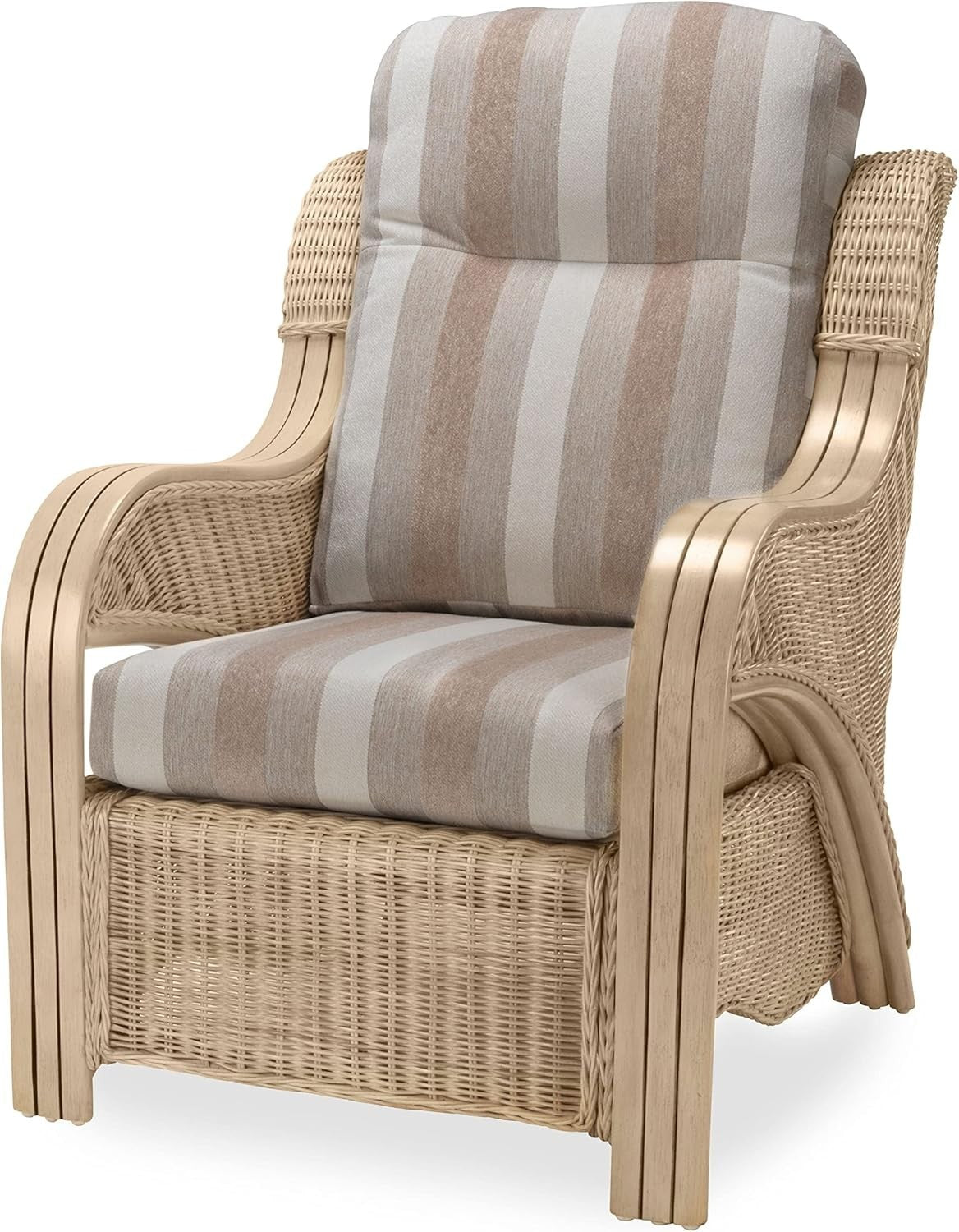Luxury Rattan Conservatory Armchair Indoor Cane Wicker Chair Cushioned