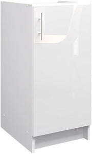 Modern 400mm White Gloss Kitchen Base Cabinet Cupboard Storage Unit