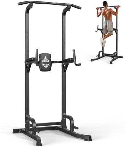 10-in-1 Pull Up Dip Station Power Tower Home Gym 180KG Load Alloy Steel