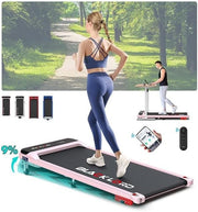 9% Incline Foldable Treadmill 3.2HP Under Desk Running Machine