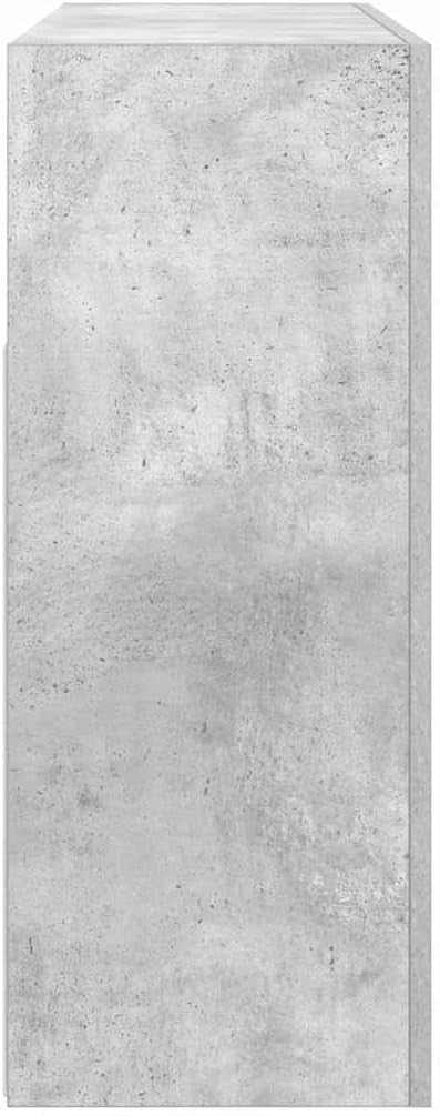 Modern Concrete Grey Sideboard LED Cabinet Storage Unit 116cm Dining Room