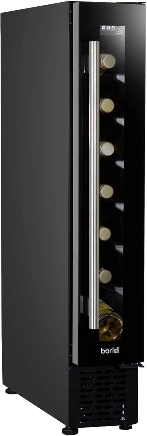 7 Bottle Slim Wine Cooler Fridge Digital Touch Control Quiet Under Counter