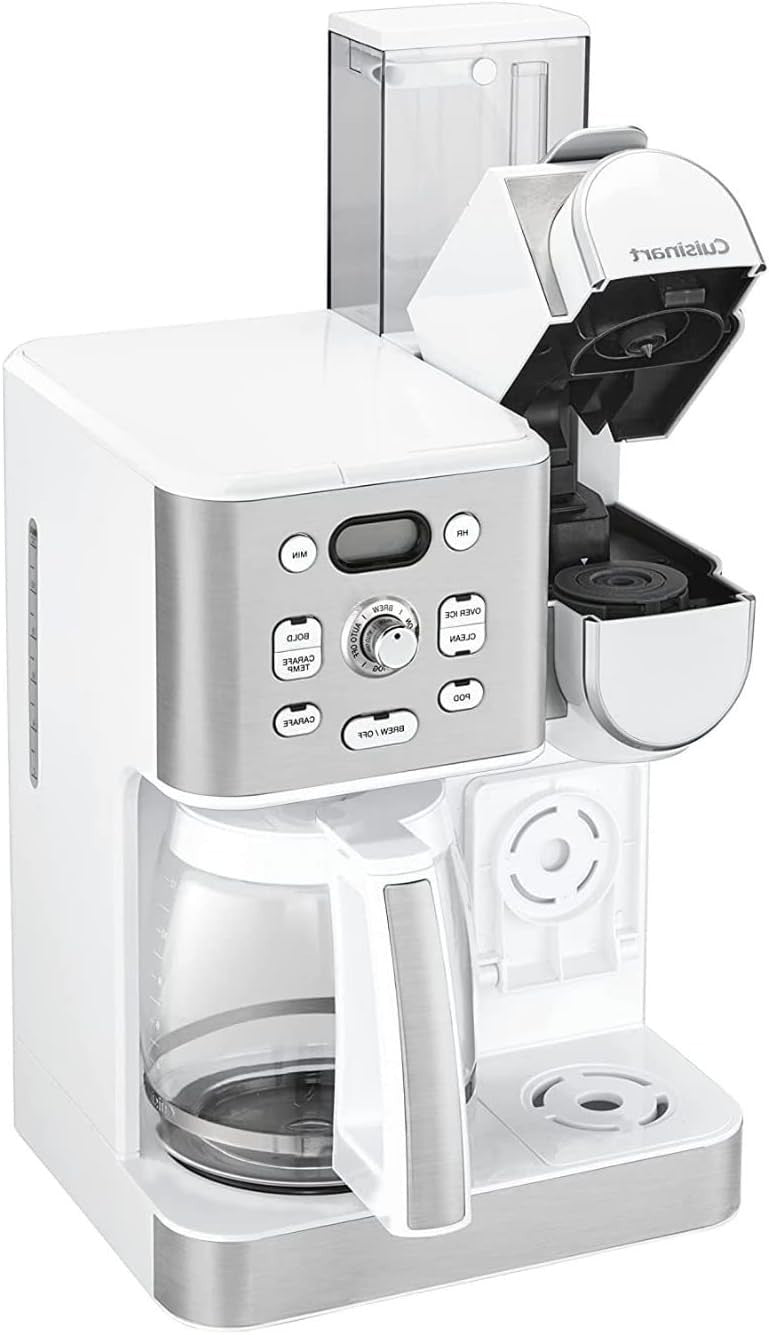 12 Cup Coffee Maker Hot & Iced Brewer Single Serve Glass Carafe Stainless Steel