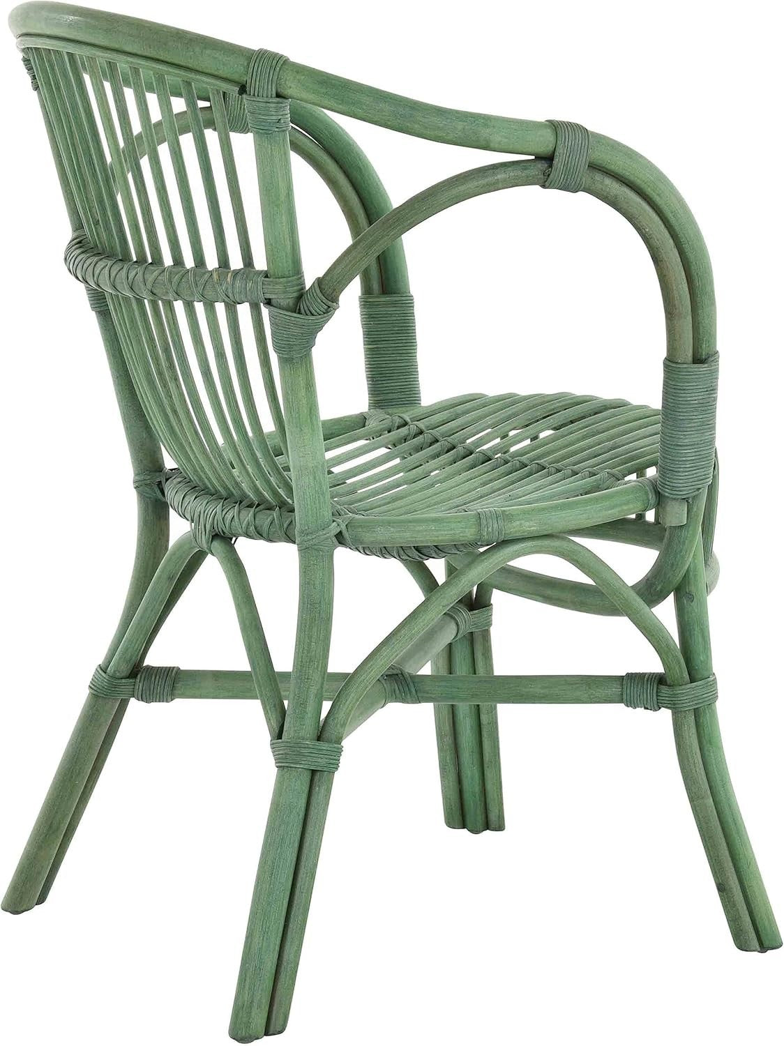 Scandinavian Rattan Wicker Chair Natural Handmade Indoor Lounge Armchair