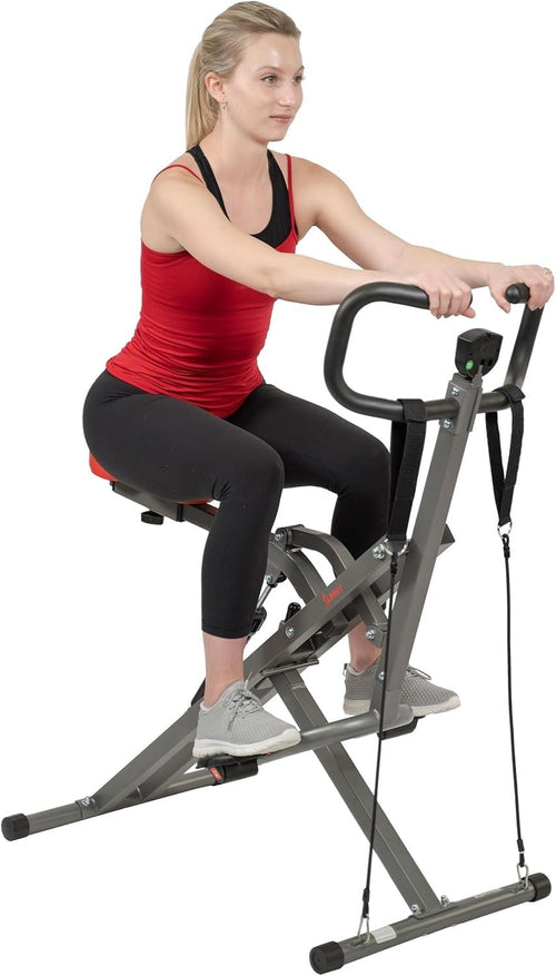 Row-N-Ride Pro Squat Assist Trainer Foldable Hydraulic 12-Level Full Body 135KG