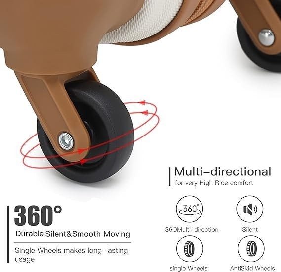 66cm ABS+PC Travel Suitcase Lightweight Hard Shell Spinner Wheels TSA Lock