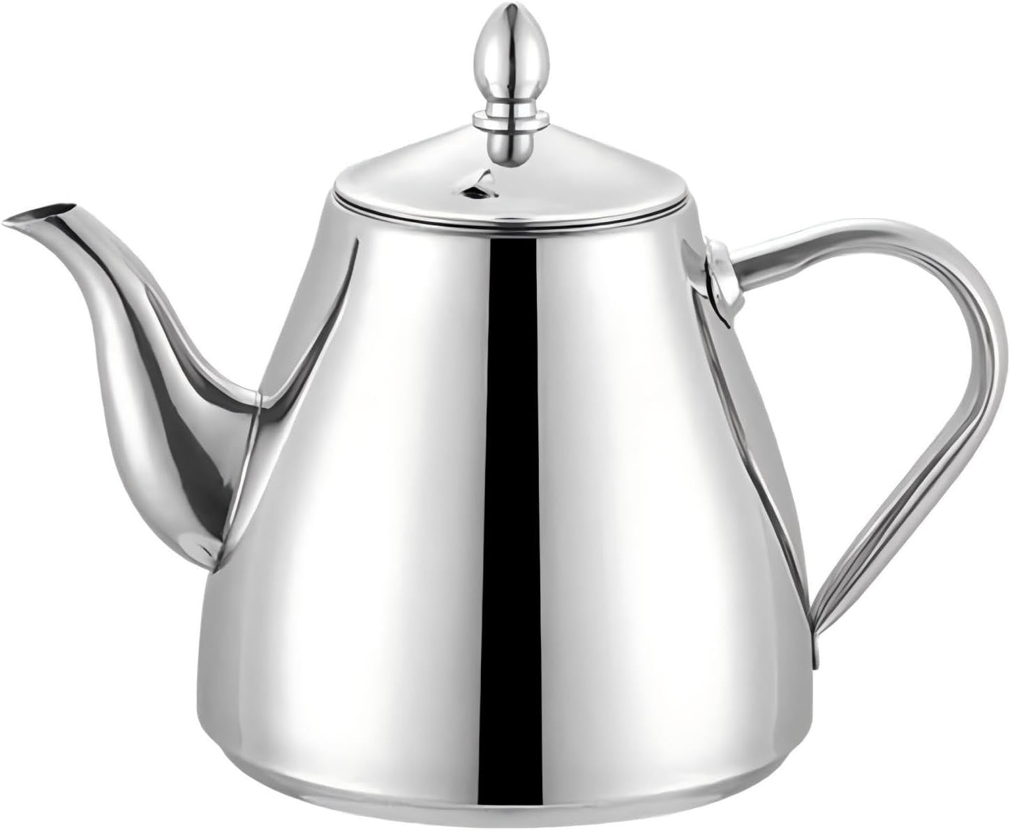 Stainless Steel Teapot 1.2L Tea Coffee Server Easy Pour Drip Free Pot