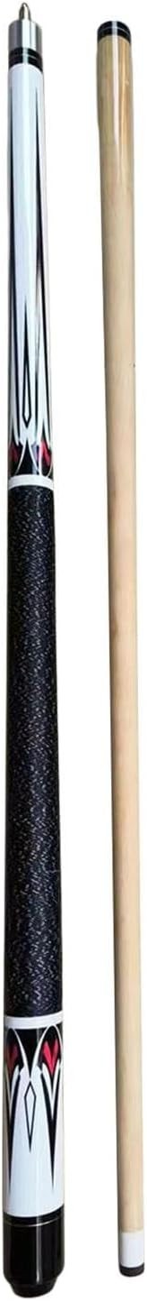 57in Pool Cue 13mm Tip 1/2 Joint Wood Steel Stylish Full Size
