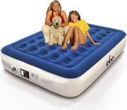 Inflatable Air Mattress King Size 33cm High Built-In Pump Camping Guest Bed