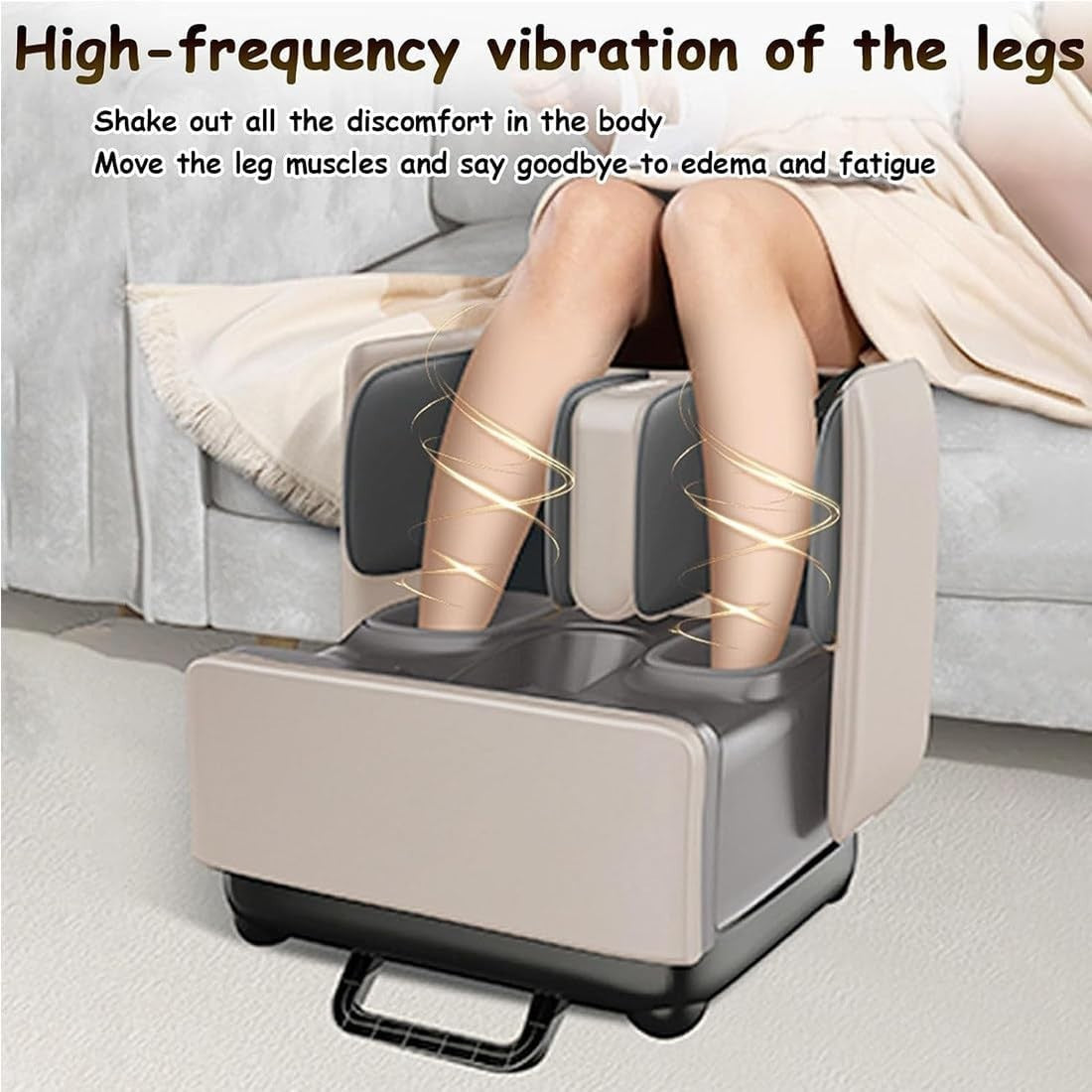 2-in-1 Foot & Calf Massager with Heat, Shiatsu Kneading, Vibration & Compression