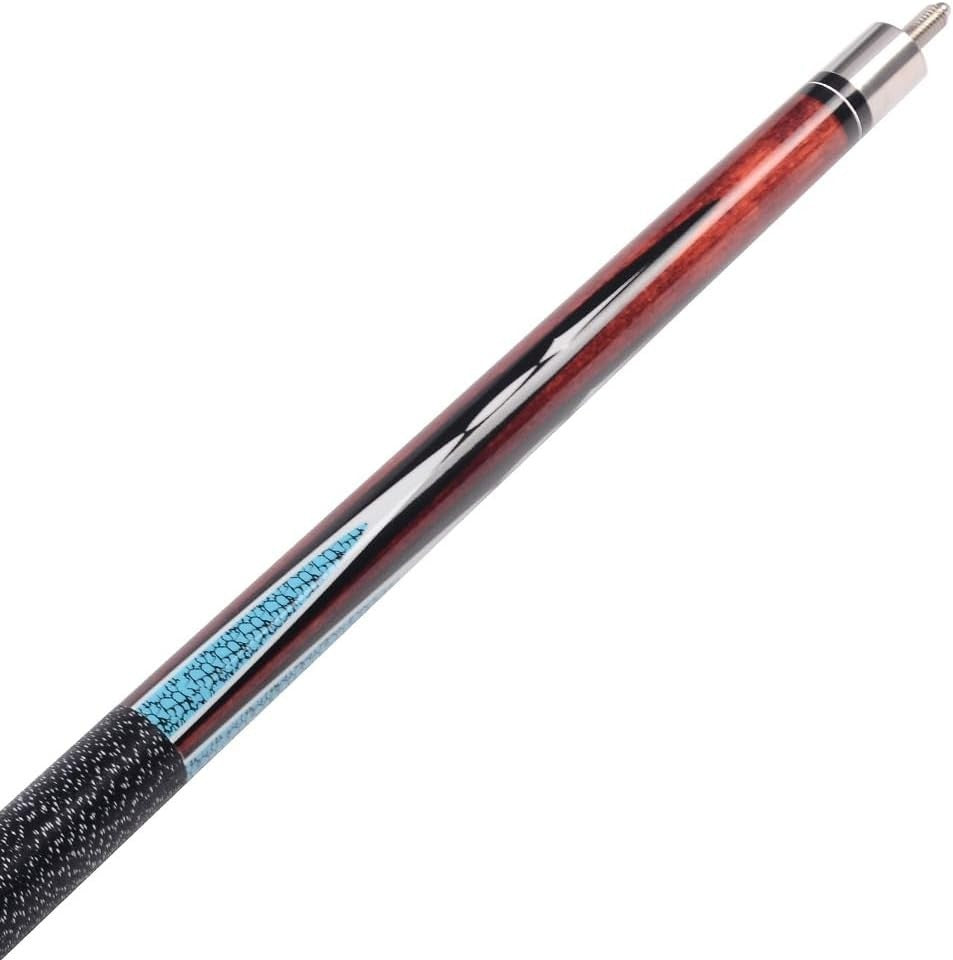 58” Adjustable Weight Pool Cue Maple Shaft 11.5mm Tip Linen Grip 19oz