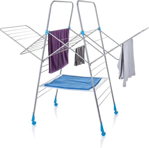 Large Clothes Airer 25m Drying Rack Folding Indoor Rolling Laundry Tower