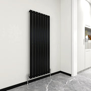 Designer Flat Panel Radiator 1600x544mm Single Black Horizontal Vertical