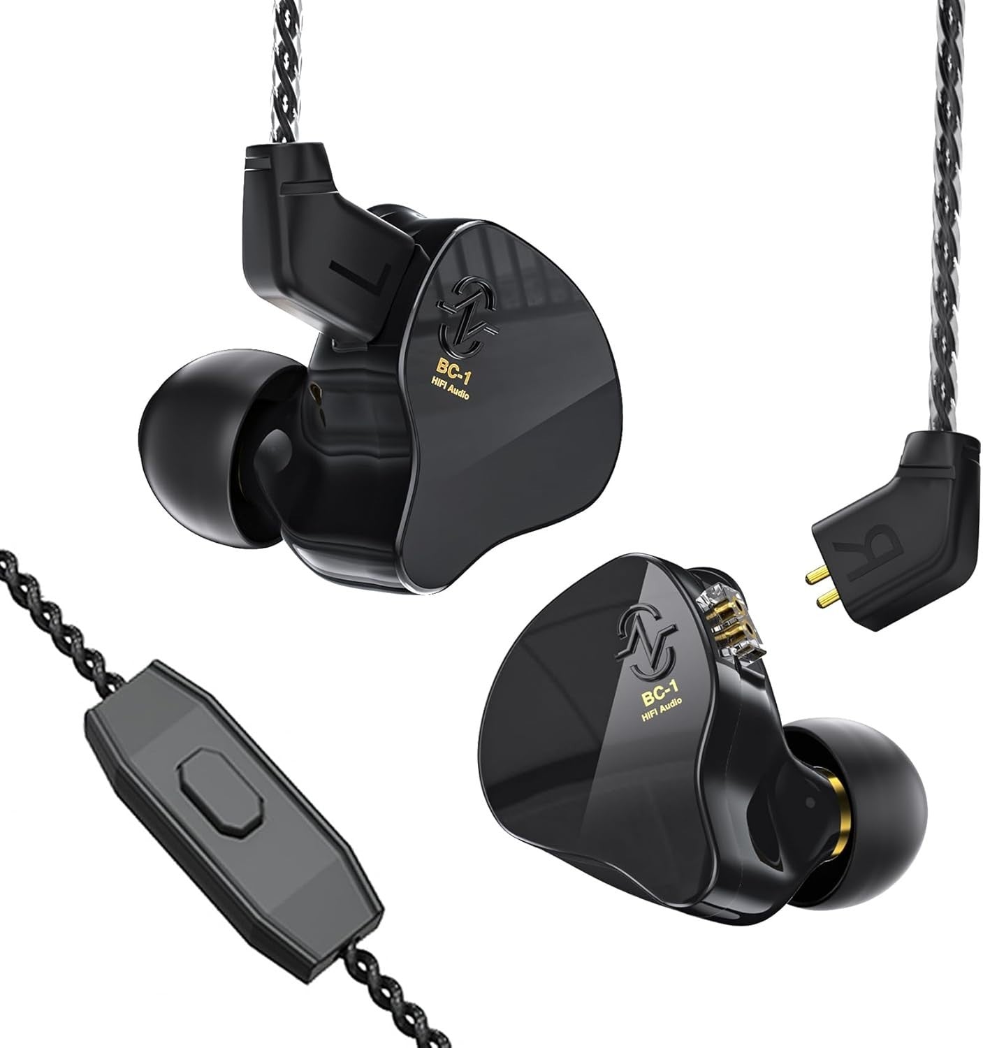 HiFi KZ ZSN ProX Hybrid 1DD+1BA Earphones Noise Cancelling Mic 3.5mm Jack