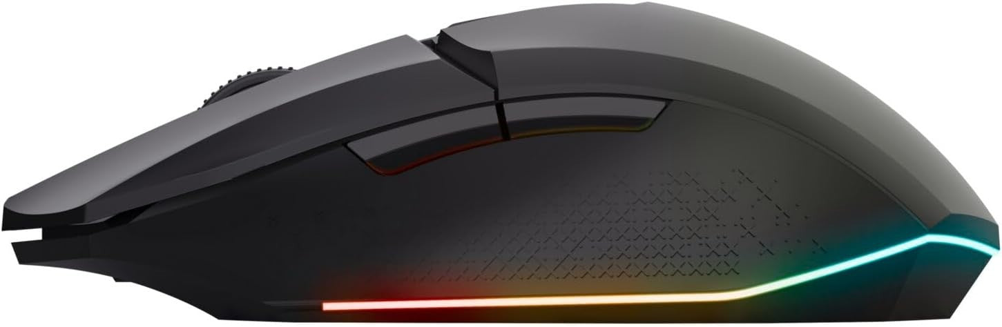 Rechargeable RGB Gaming Mouse Wireless 4800 DPI 6 Button Black