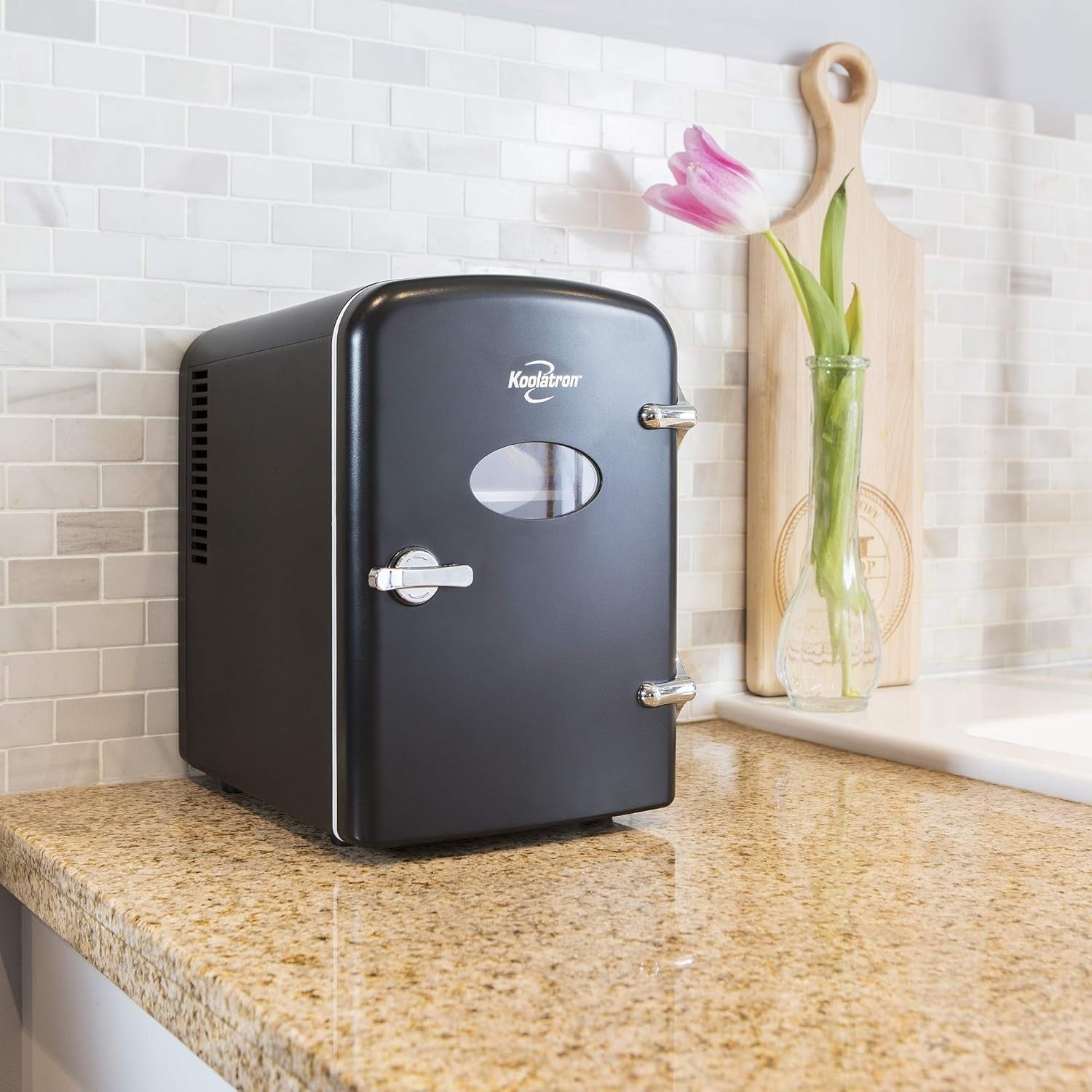 4L Mini Fridge Portable Coca-Cola Cooler Bedroom Office Dorm Black
