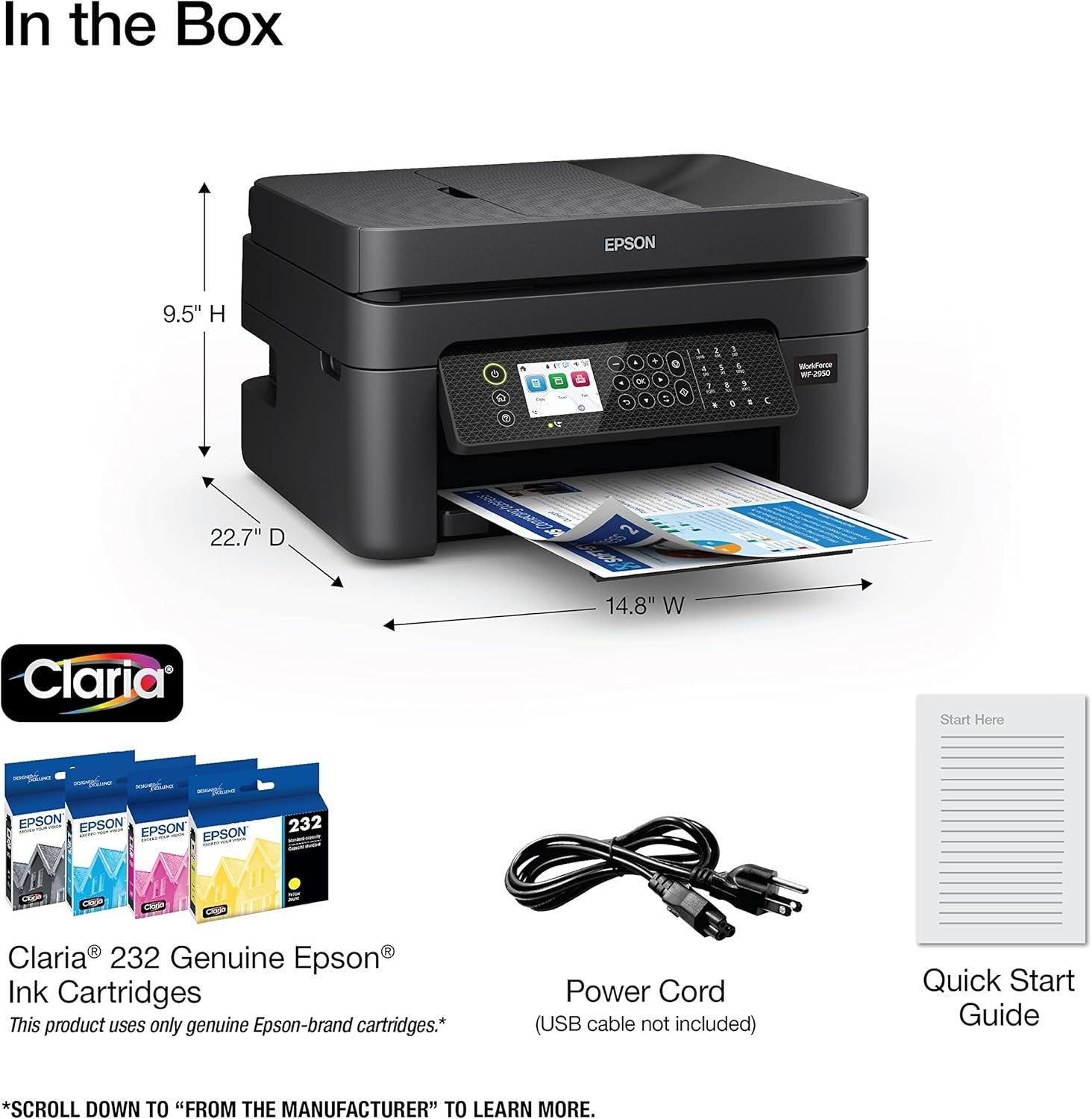 WorkForce All-in-One Printer | Wi-Fi | Scan, Copy, Fax | Duplex