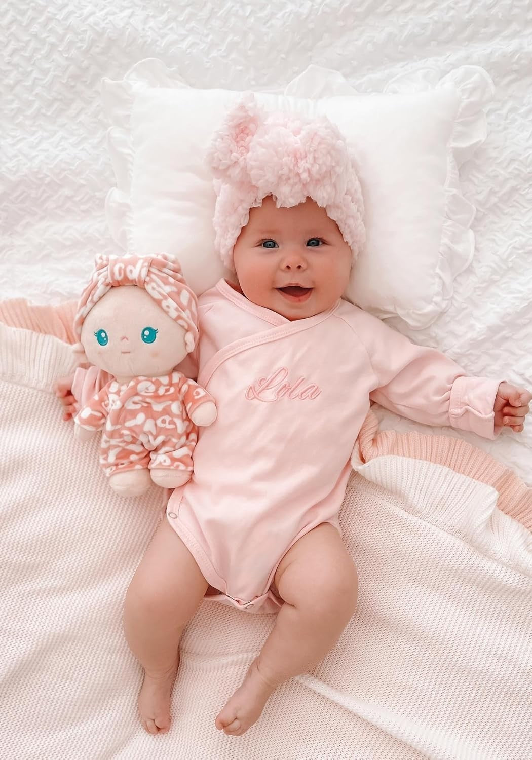 Soft Plush Baby Doll 9in First Cuddle Sleeping Rag Toy Gift Set