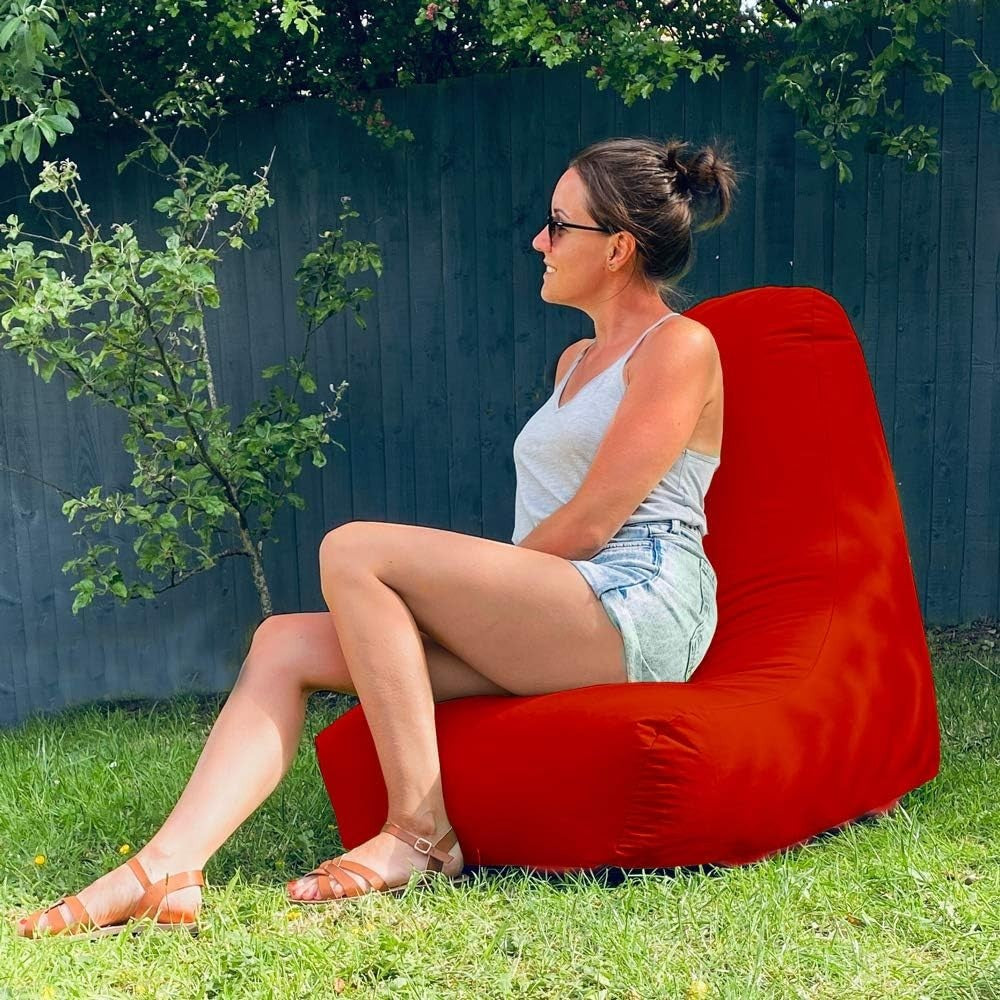 Large Waterproof Bean Bag Chair Indoor Outdoor Lounger Seat Red