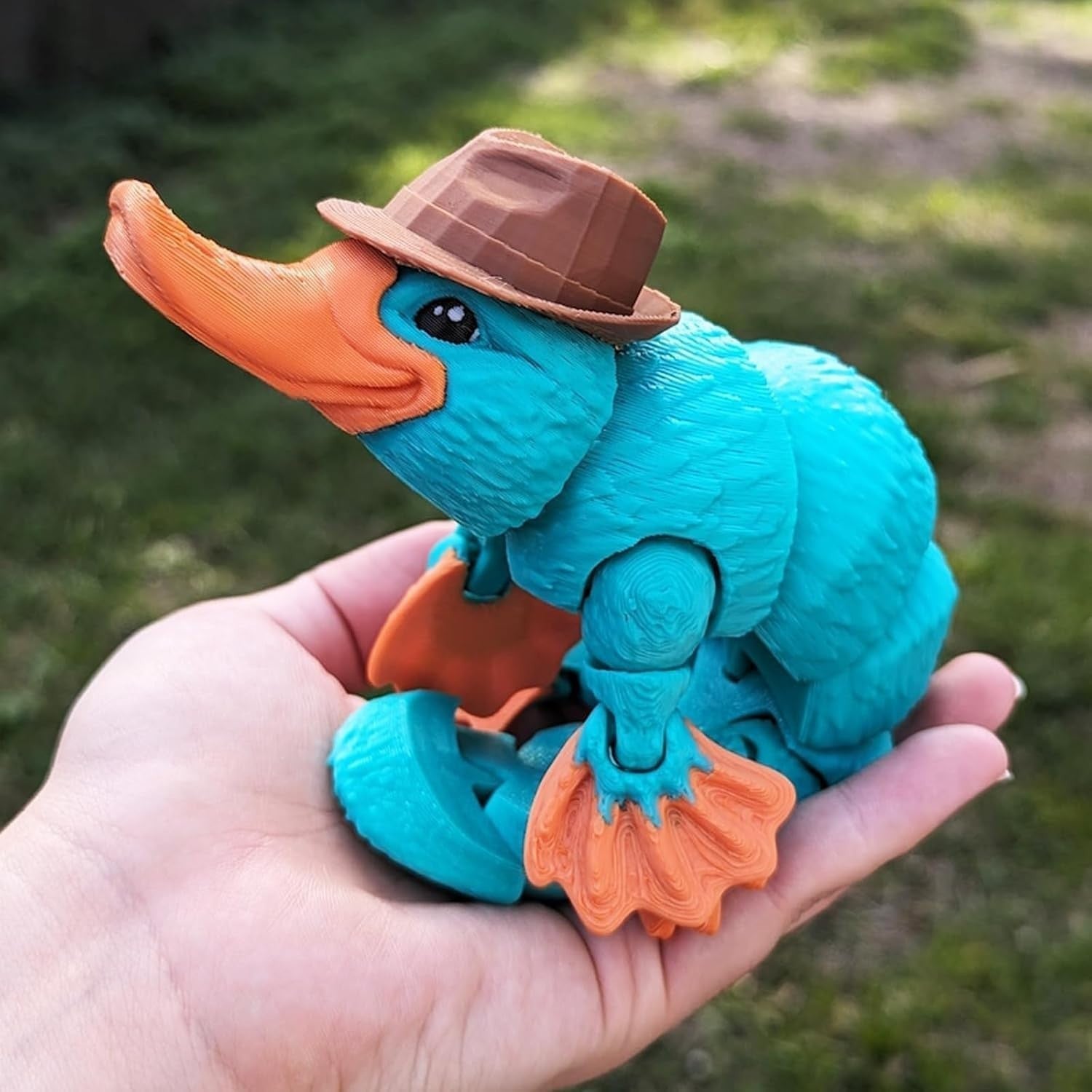3D Printed Articulated Platypus Fidget Toy Flexible Stress Relief Gift