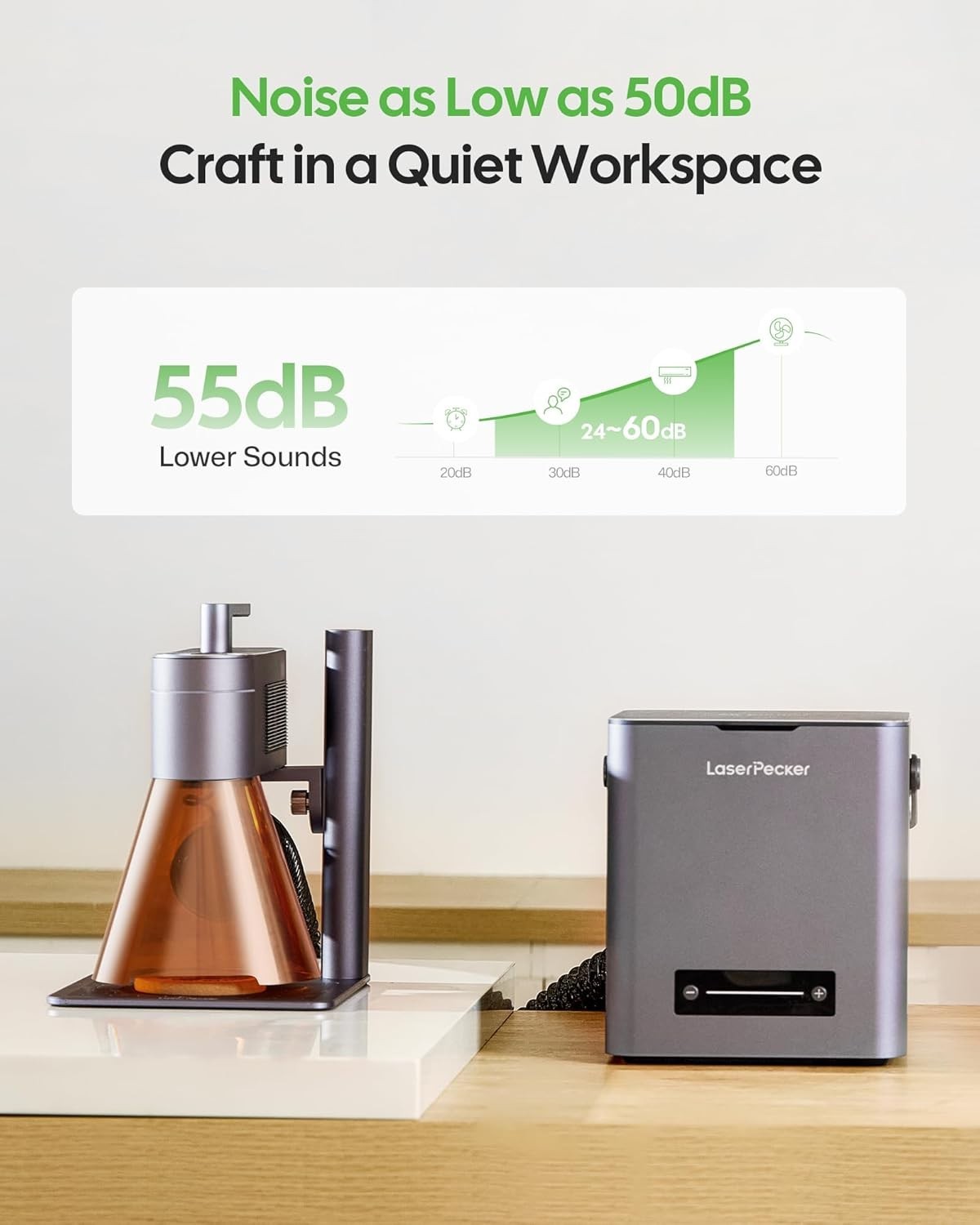 Desktop Smoke Air Purifier Fume Extractor HEPA Carbon Laser Engraver