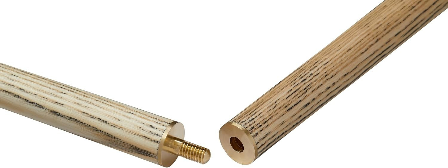 57in 2-Piece Snooker Cue Ash Shaft Brass Joint 10mm Tip