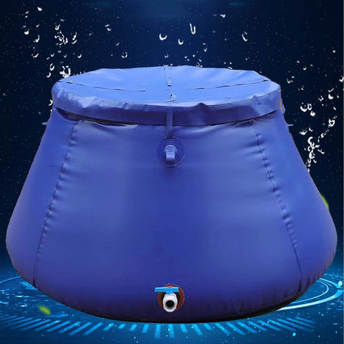 300L Collapsible PVC Garden Water Butt with Tap – Portable Rainwater Storage