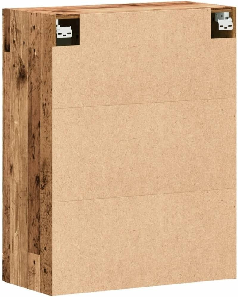 Wall Mounted Storage Cabinet 69.5x34x90cm, 2 Doors, Modern Wood Organizer