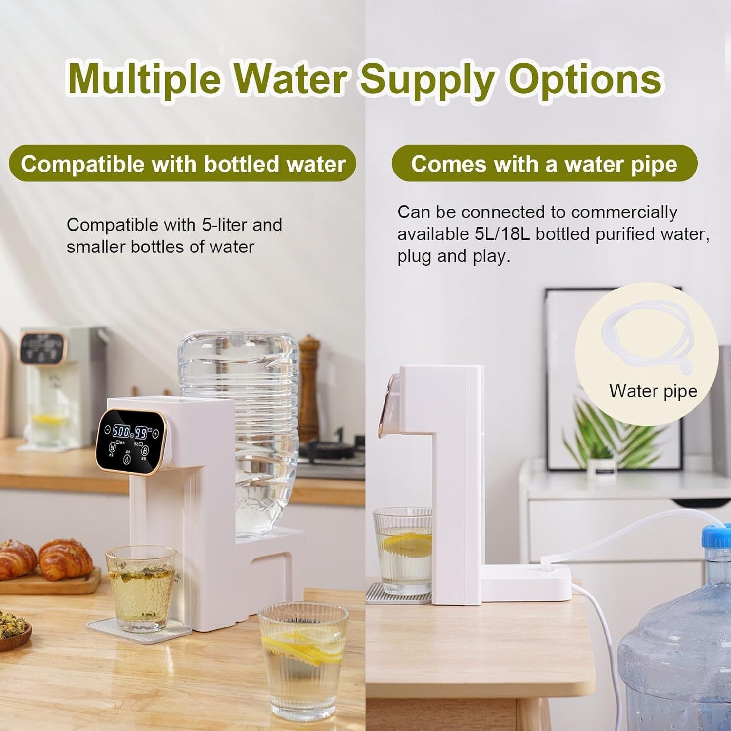 Instant Hot Water Dispenser 3L Touch Control 12 Temp Cup Size Child Lock