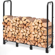 Adjustable Firewood Rack Indoor Outdoor Log Holder Heavy Duty Metal Shelf