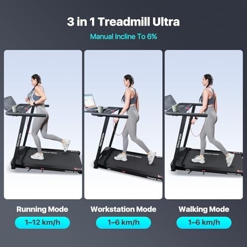 Smart AI Walking Pad Treadmill 2.5HP Foldable Incline Home Office