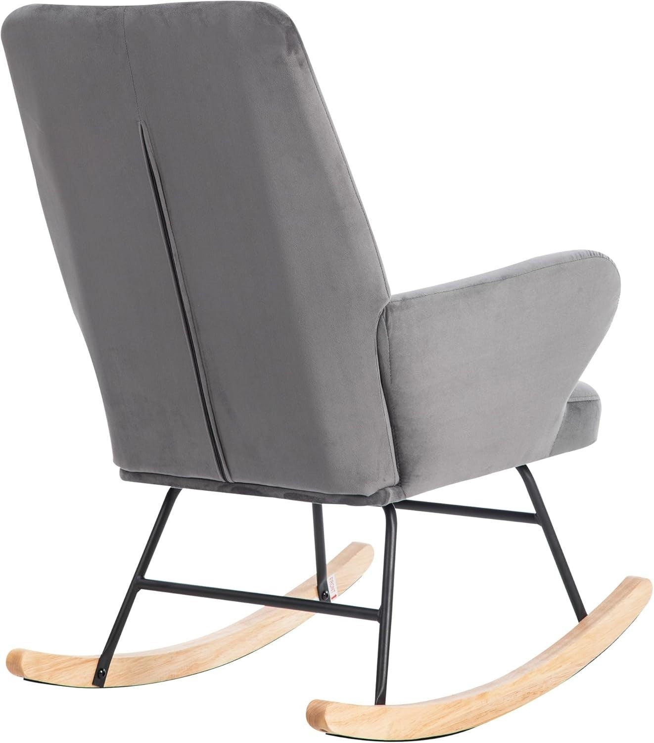 High Back Rocking Chair with Footstool, Armchair for Lounge Bedroom