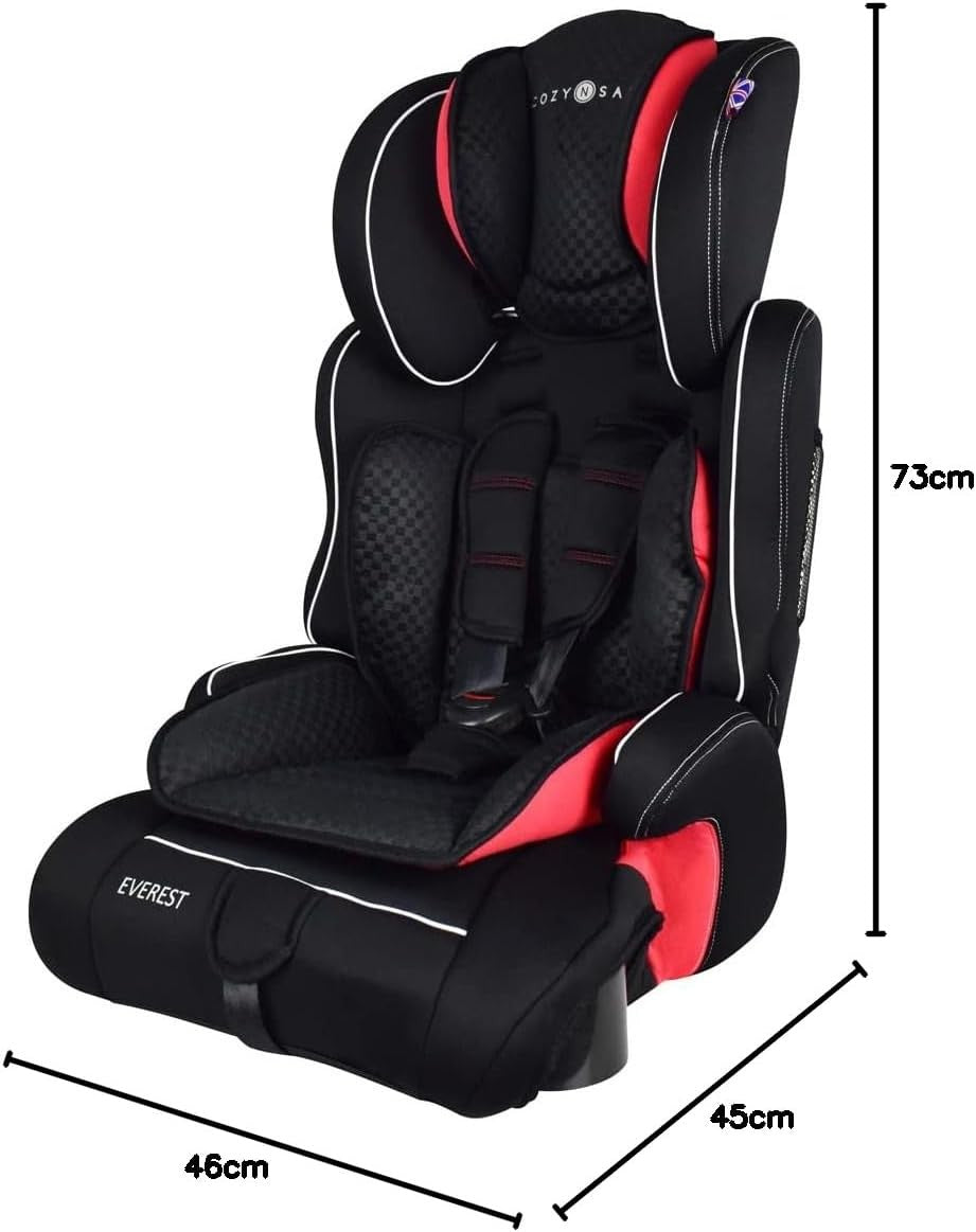 Convertible Child Car Seat Group 1-2-3 9 Months–12 Years High Back Booster