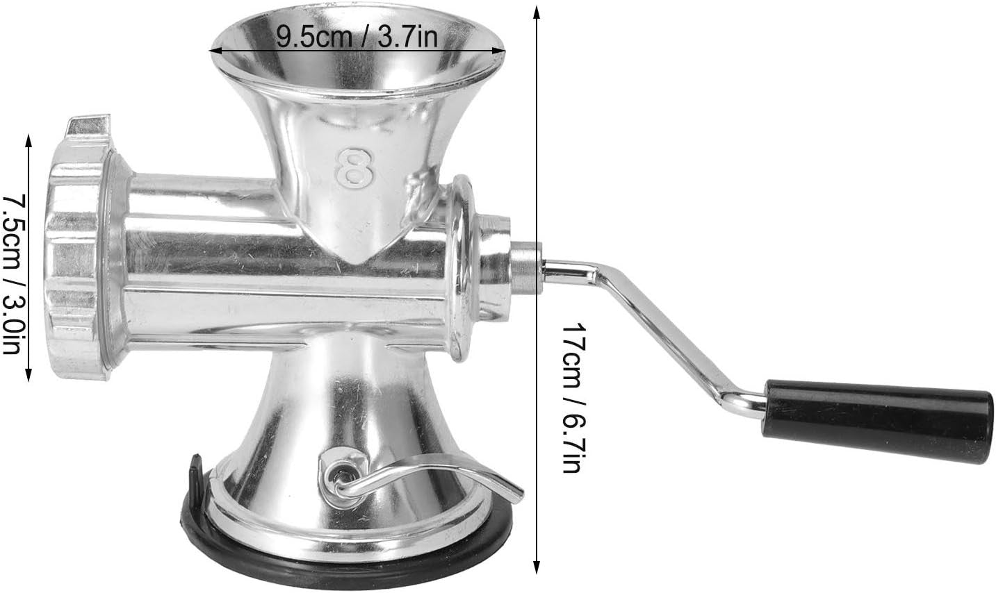 Manual Meat Grinder Sausage Maker Vacuum Suction Heavy Duty Mincer