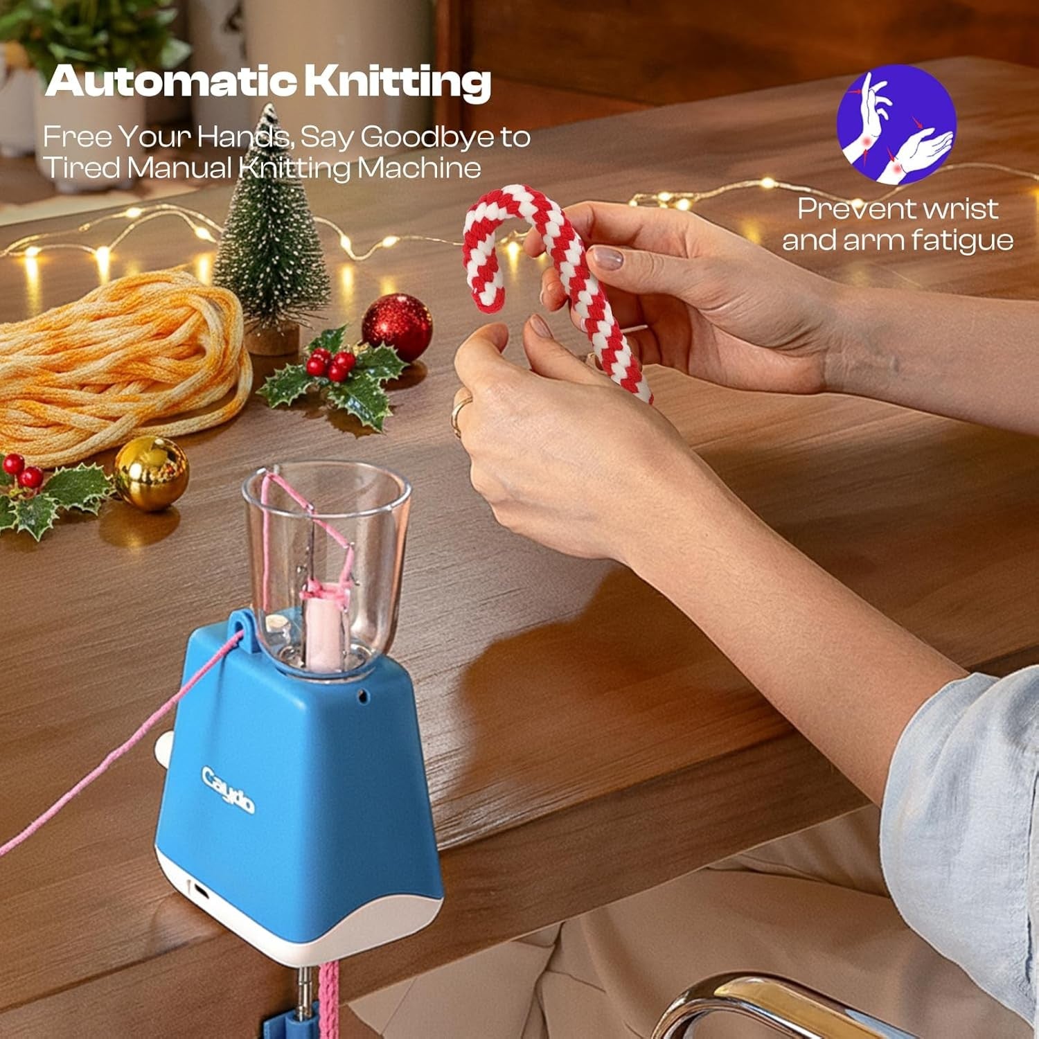 Electric iCord Knitting Machine Automatic Wool Cord Maker DIY Crafts