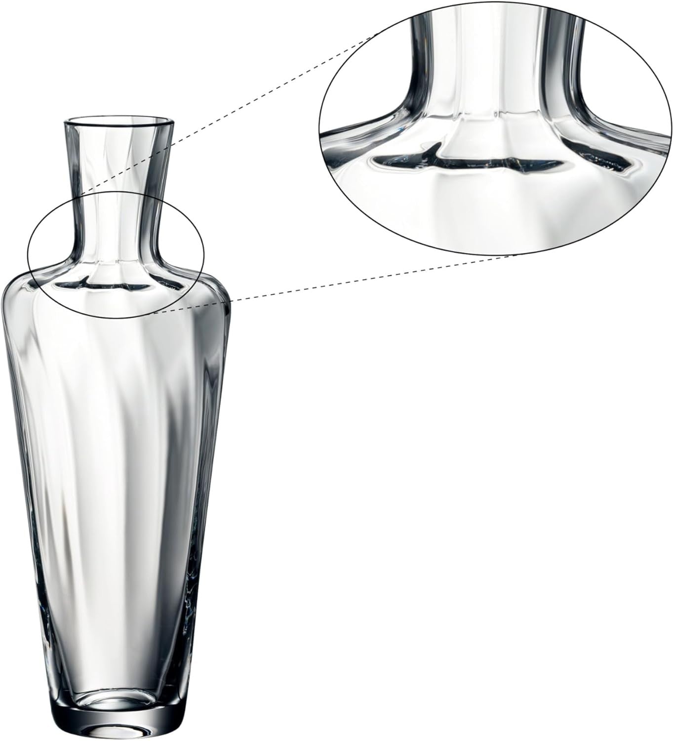 Luxury Crystal Wine Decanter 1200ml – Hand-Blown Clear Glass Aerator Gift