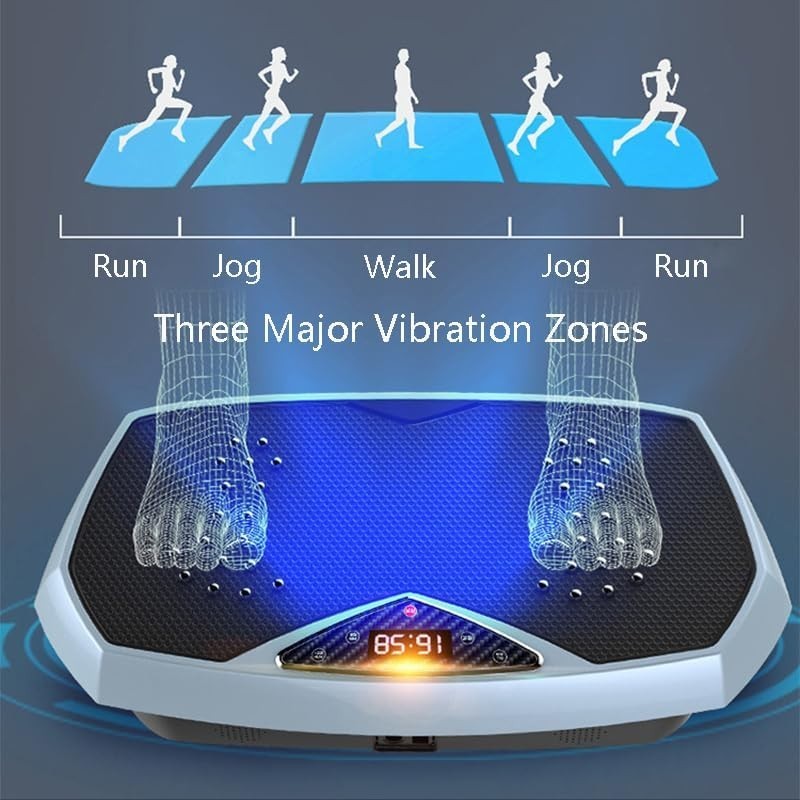 Gold Vibration Plate Exercise Machine Quiet Indoor Home Fitness Platform