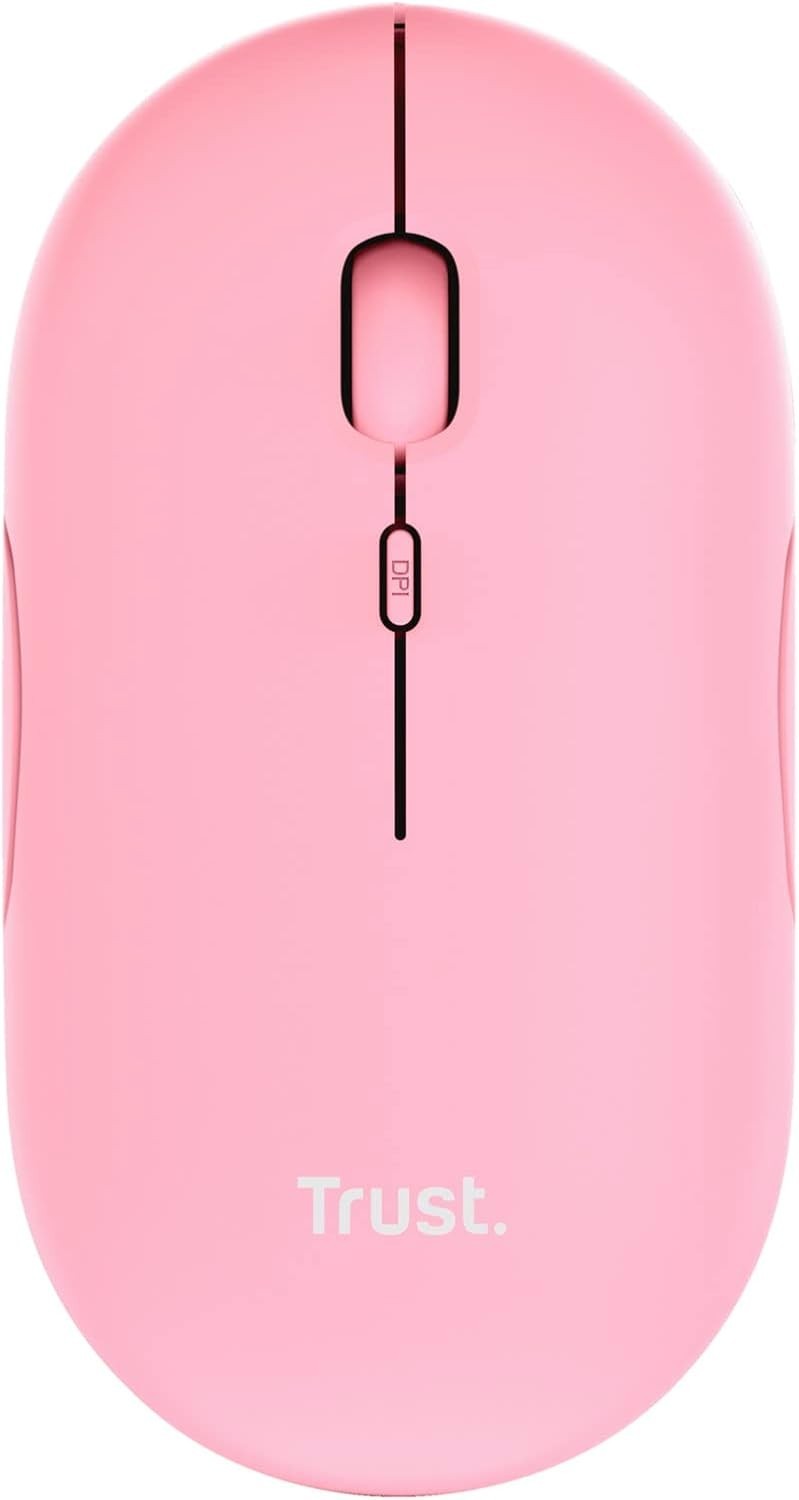 Slim Rechargeable Wireless Mouse Bluetooth 2.4GHz Silent Pink