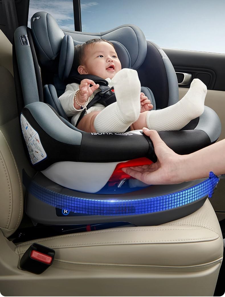 360 Rotating ISOFIX Baby Car Seat 0–12 Years Adjustable Headrest R129