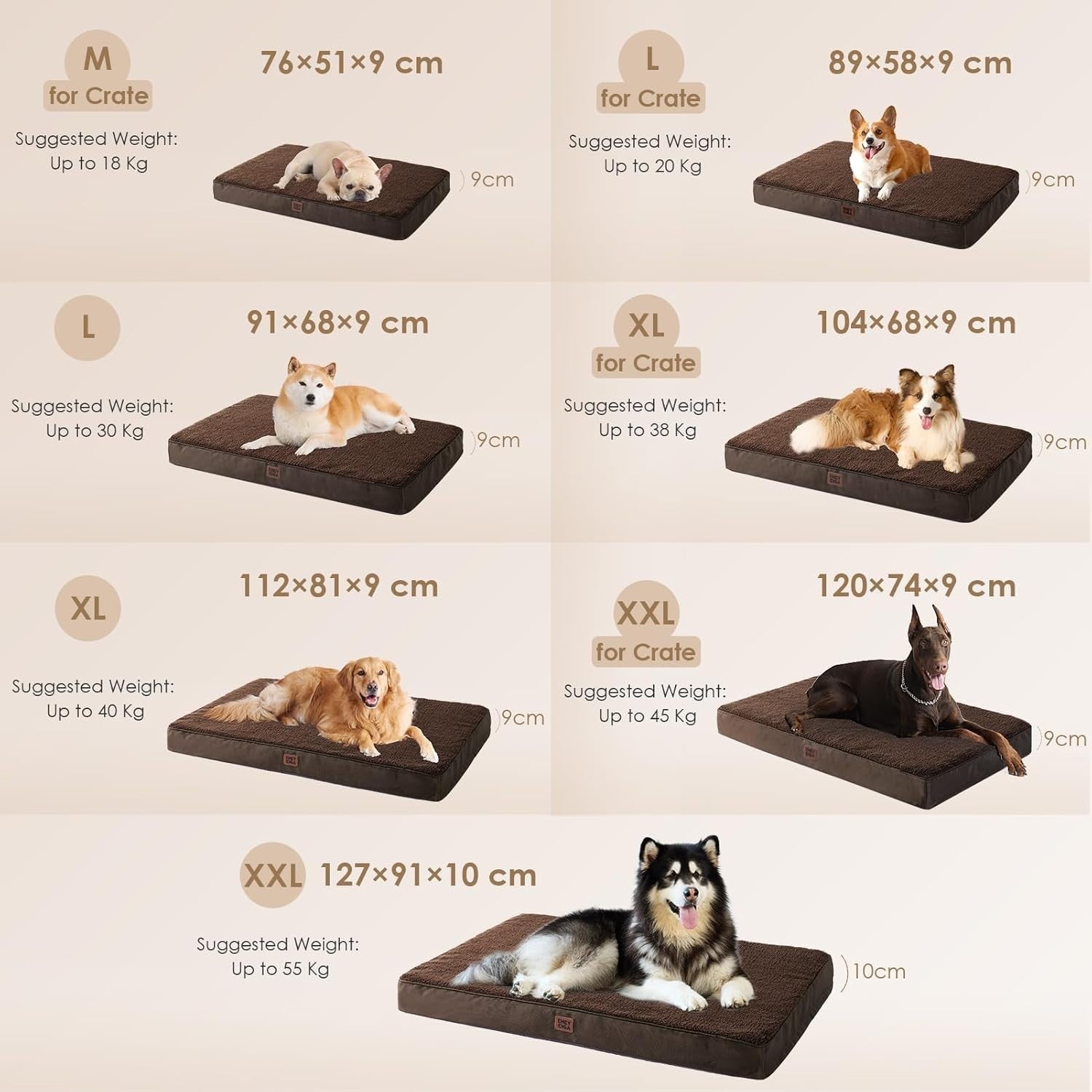 Orthopedic XXL Dog Bed 120x74x9cm Washable Cover Non Slip
