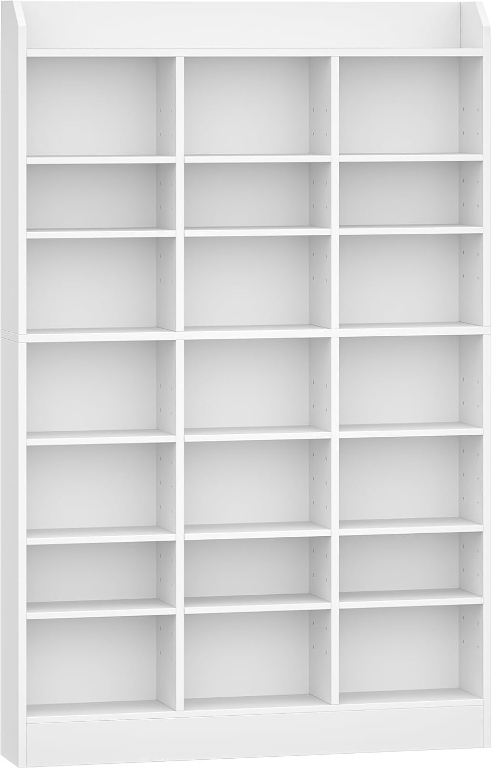 747 CD Storage Tower Adjustable Media Shelf Rack Bookcase White 154cm
